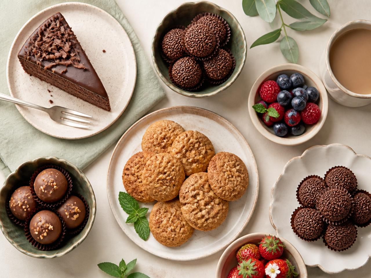 Doces variados sem açúcar